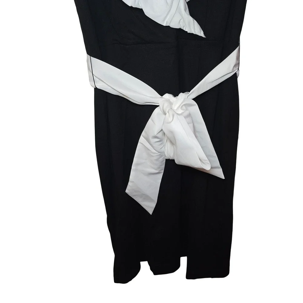 NUE by Shani Body Architecture Ruffle Collar Shapewear Dress‎ Gothic 12 NEW